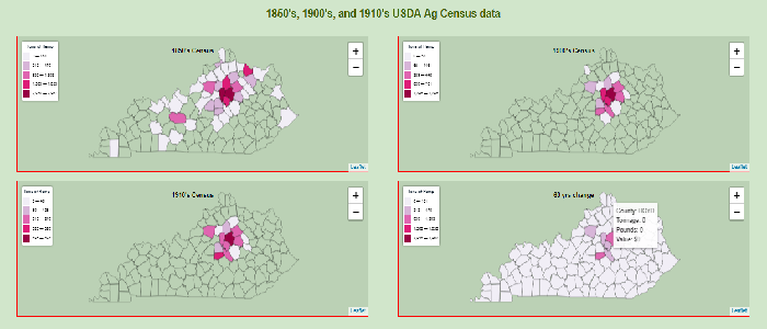 Map of Hemp Production in KY